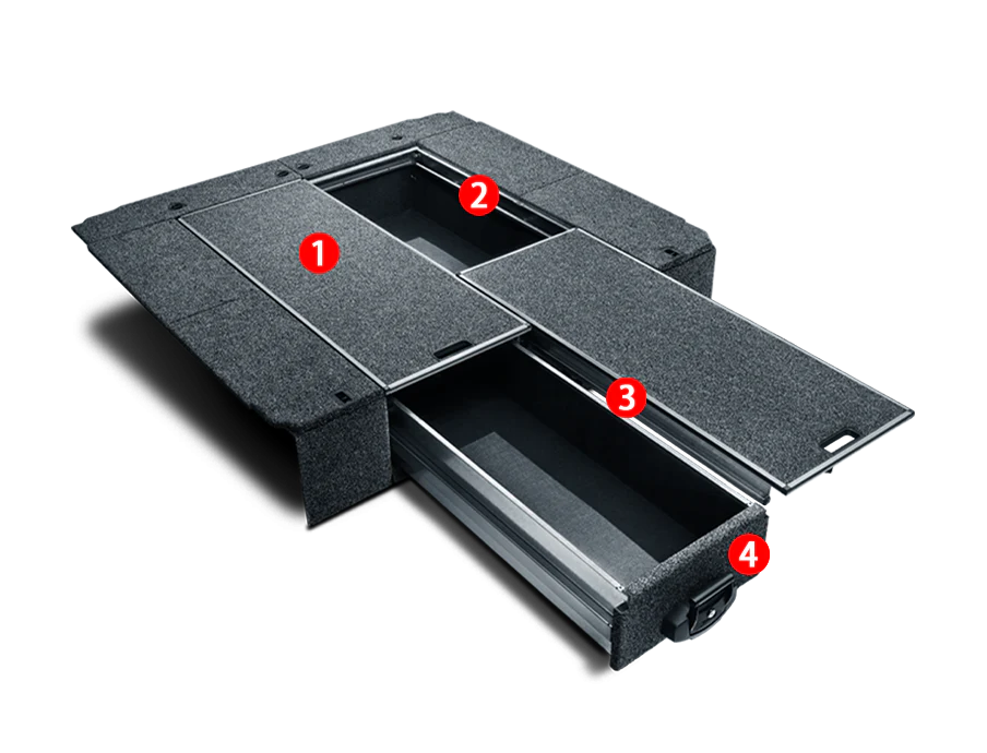 Vehicle Storage Drawers with Slides & Compartments